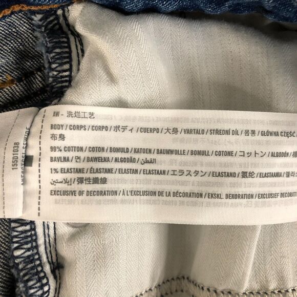 Abercrombie Fitch Jeans Women 10 Blue High Rise Skinny Distressed Preppy Classic - Picture 4 of 8